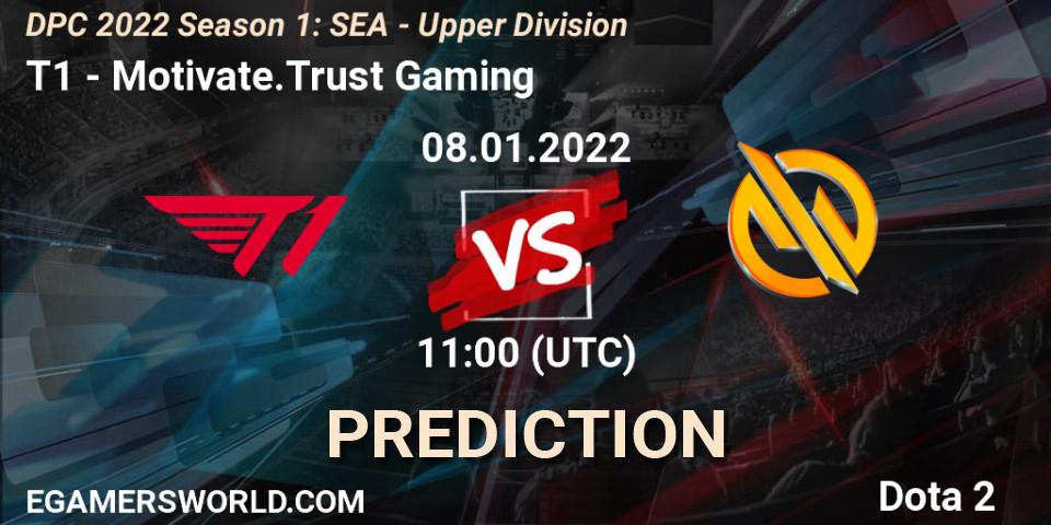 T1 - Motivate.Trust Gaming: прогноз. 08.01.2022 at 11:06, Dota 2, DPC 2022 Season 1: SEA - Upper Division