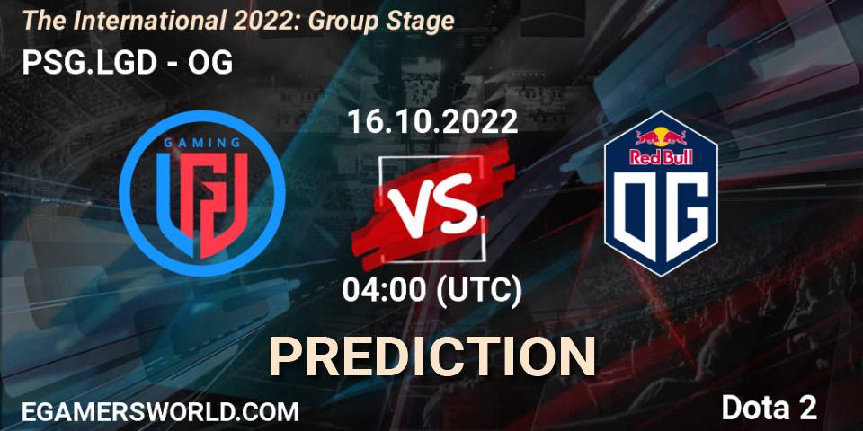PSG.LGD - OG: прогноз. 16.10.22, Dota 2, The International 2022: Group Stage