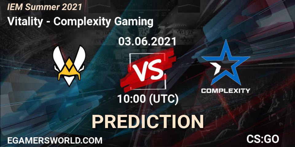 Vitality - Complexity Gaming: прогноз. 03.06.2021 at 10:00, Counter-Strike (CS2), IEM Summer 2021