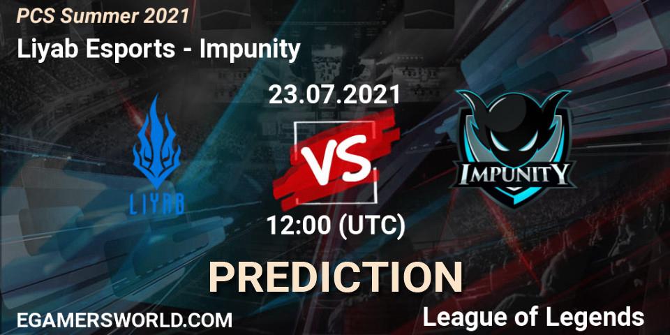 Liyab Esports - Impunity: прогноз. 23.07.2021 at 12:30, LoL, PCS Summer 2021
