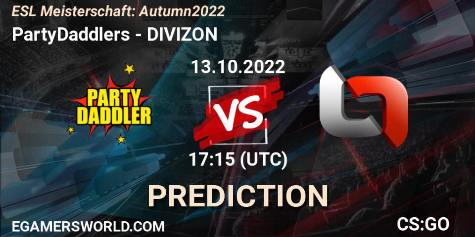 PartyDaddlers - DIVIZON: прогноз. 13.10.2022 at 17:15, Counter-Strike (CS2), ESL Meisterschaft: Autumn 2022