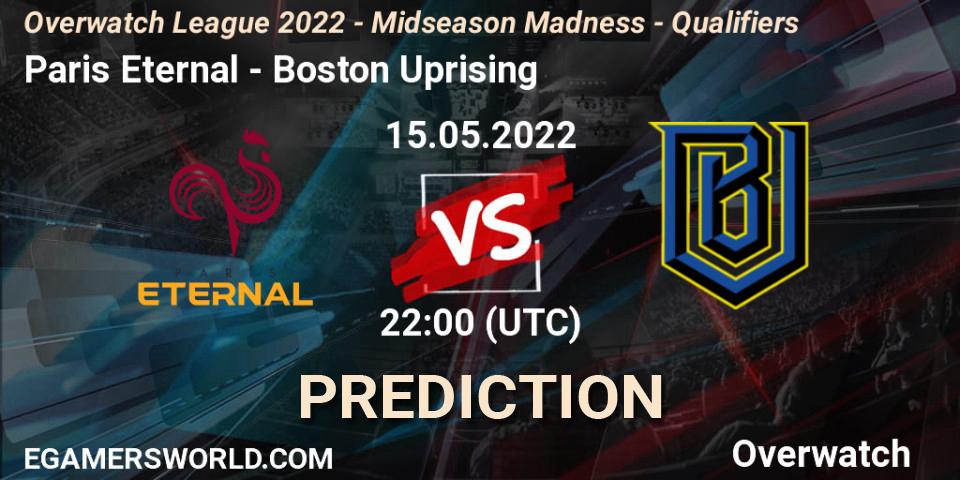 Paris Eternal - Boston Uprising: прогноз. 26.06.2022 at 22:00, Overwatch, Overwatch League 2022 - Midseason Madness - Qualifiers