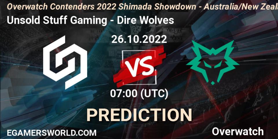 Unsold Stuff Gaming - Dire Wolves: прогноз. 26.10.2022 at 07:00, Overwatch, Overwatch Contenders 2022 Shimada Showdown - Australia/New Zealand - October