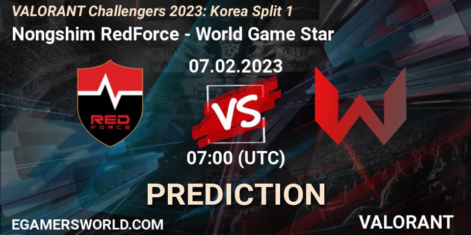 Nongshim RedForce - World Game Star: прогноз. 07.02.23, VALORANT, VALORANT Challengers 2023: Korea Split 1