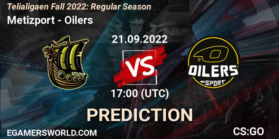 Metizport - Oilers: прогноз. 21.09.2022 at 17:00, Counter-Strike (CS2), Telialigaen Fall 2022: Regular Season