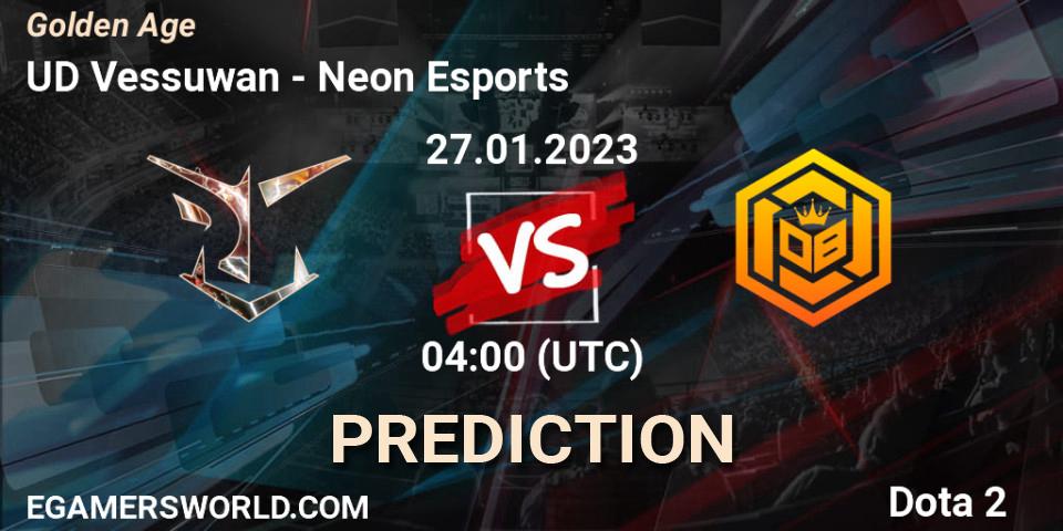 UD Vessuwan - Neon Esports: прогноз. 27.01.23, Dota 2, Golden Age