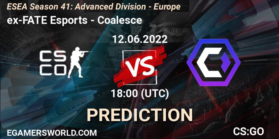 ex-FATE Esports - Coalesce: прогноз. 12.06.2022 at 18:00, Counter-Strike (CS2), ESEA Season 41: Advanced Division - Europe