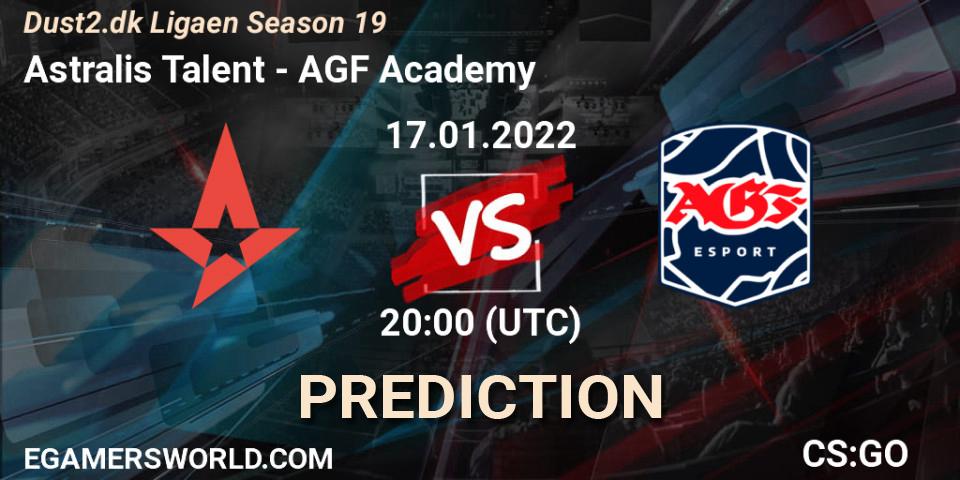 Astralis Talent - AGF Academy: прогноз. 17.01.2022 at 20:00, Counter-Strike (CS2), Dust2.dk Ligaen Season 19