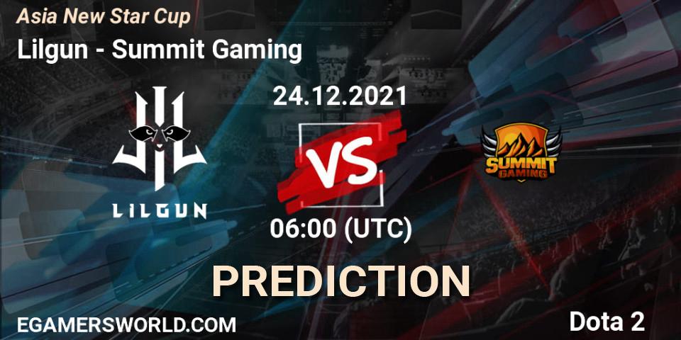Lilgun - Forest: прогноз. 24.12.2021 at 05:32, Dota 2, Asia New Star Cup