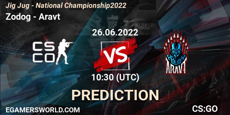 Zodog - Aravt: прогноз. 26.06.2022 at 10:30, Counter-Strike (CS2), Jig Jug - National Championship 2022