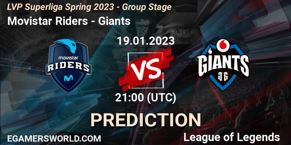 Movistar Riders - Giants: прогноз. 19.01.2023 at 21:00, LoL, LVP Superliga Spring 2023 - Group Stage