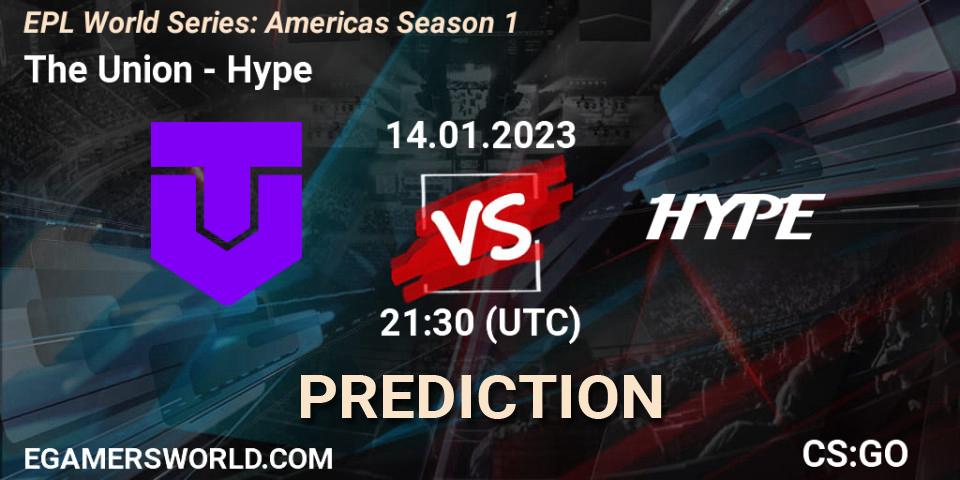 The Union - Hype: прогноз. 14.01.2023 at 21:30, Counter-Strike (CS2), EPL World Series: Americas Season 1