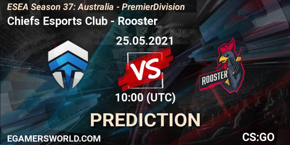 Chiefs Esports Club - Rooster: прогноз. 25.05.2021 at 10:00, Counter-Strike (CS2), ESEA Season 37: Australia - Premier Division