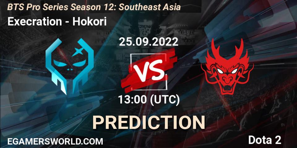 Execration - Hokori: прогноз. 28.09.2022 at 07:00, Dota 2, BTS Pro Series Season 12: Southeast Asia