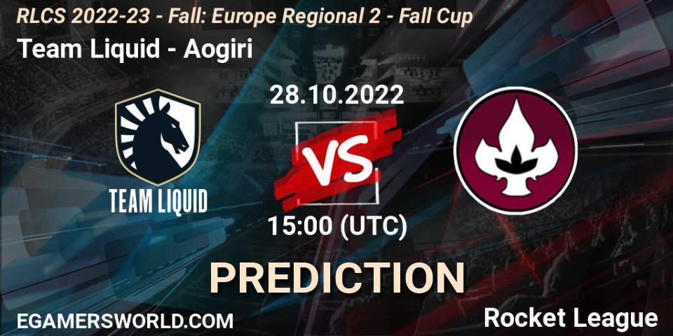 Team Liquid - Aogiri: прогноз. 28.10.2022 at 15:00, Rocket League, RLCS 2022-23 - Fall: Europe Regional 2 - Fall Cup