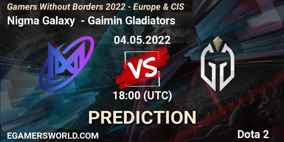 Nigma Galaxy - Gaimin Gladiators: прогноз. 04.05.22, Dota 2, Gamers Without Borders 2022 - Europe & CIS