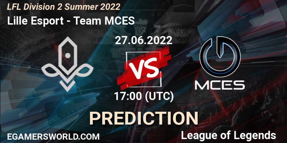 Lille Esport - Team MCES: прогноз. 27.06.2022 at 17:00, LoL, LFL Division 2 Summer 2022
