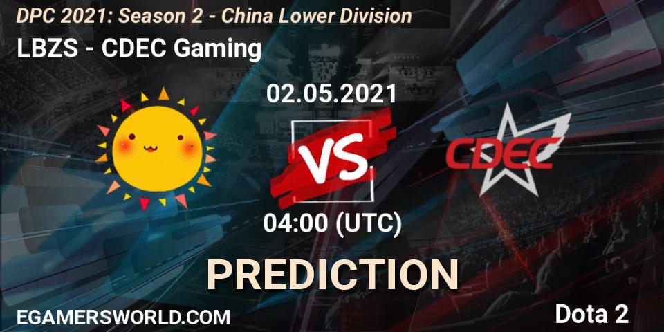 LBZS - CDEC Gaming: прогноз. 02.05.2021 at 03:56, Dota 2, DPC 2021: Season 2 - China Lower Division