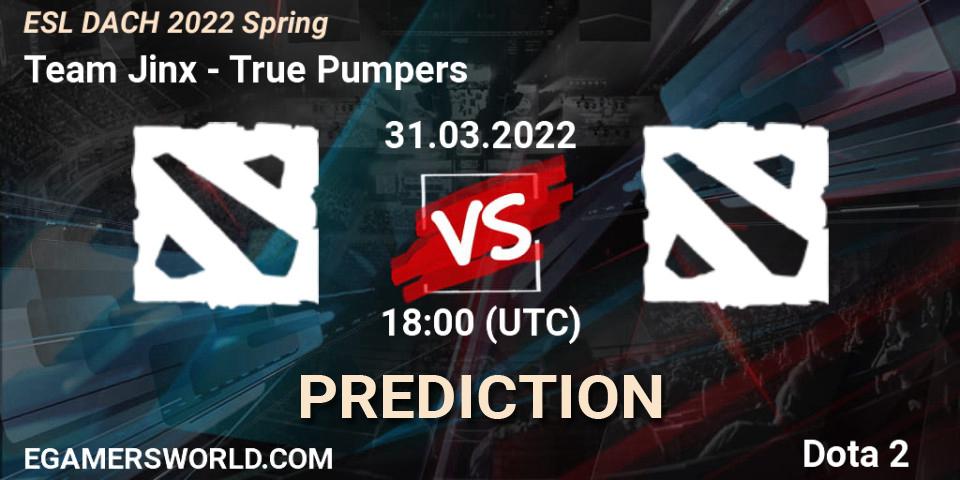 Team Jinx - True Pumpers: прогноз. 31.03.2022 at 19:11, Dota 2, ESL Meisterschaft Spring 2022