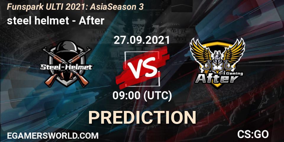 steel helmet - After: прогноз. 27.09.2021 at 09:00, Counter-Strike (CS2), Funspark ULTI 2021: Asia Season 3