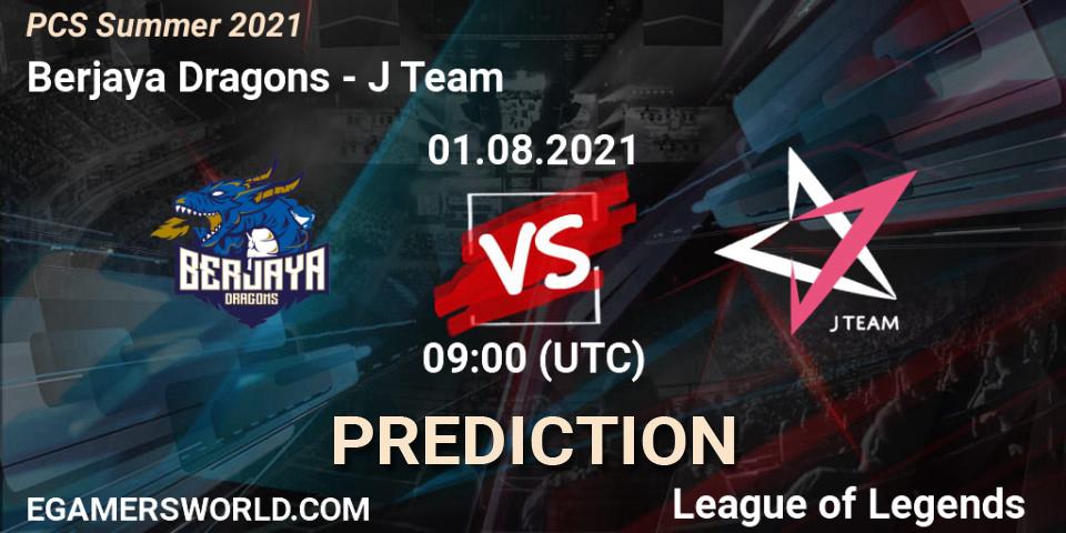 Berjaya Dragons - J Team: прогноз. 01.08.21, LoL, PCS Summer 2021