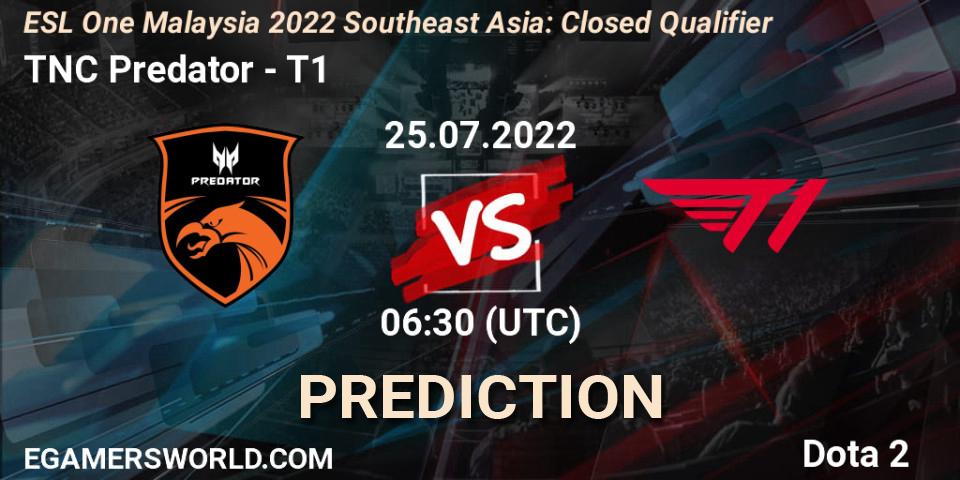 TNC Predator - T1: прогноз. 25.07.2022 at 06:30, Dota 2, ESL One Malaysia 2022 Southeast Asia: Closed Qualifier