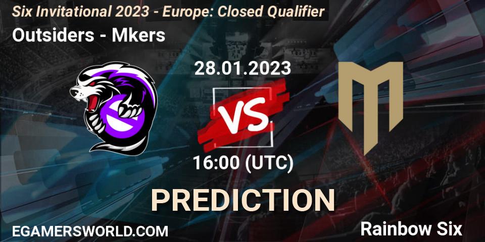 Outsiders - Mkers: прогноз. 28.01.23, Rainbow Six, Six Invitational 2023 - Europe: Closed Qualifier