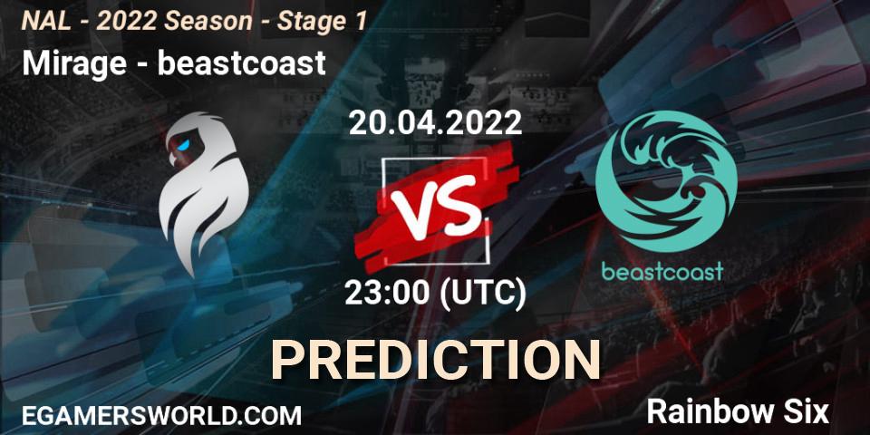 Mirage - beastcoast: прогноз. 20.04.2022 at 23:00, Rainbow Six, NAL - Season 2022 - Stage 1