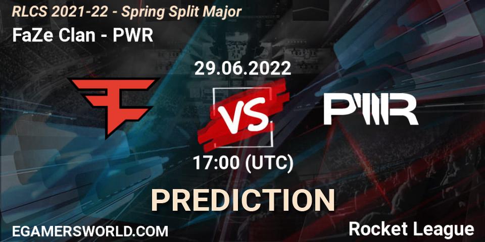 FaZe Clan - PWR: прогноз. 29.06.22, Rocket League, RLCS 2021-22 - Spring Split Major