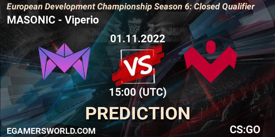 MASONIC - Viperio: прогноз. 01.11.22, CS2 (CS:GO), European Development Championship Season 6: Closed Qualifier