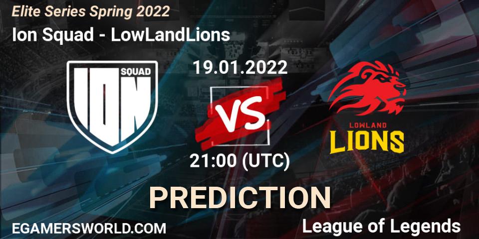 Ion Squad - LowLandLions: прогноз. 19.01.2022 at 21:00, LoL, Elite Series Spring 2022
