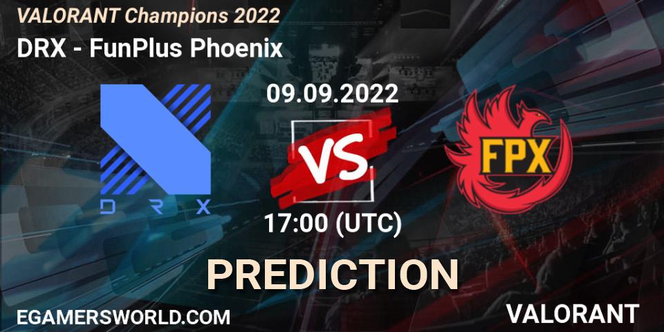 DRX - FunPlus Phoenix: прогноз. 09.09.2022 at 17:05, VALORANT, VALORANT Champions 2022