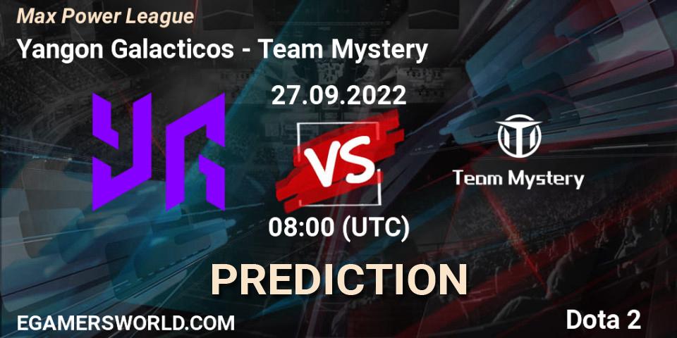 Yangon Galacticos - Team Mystery: прогноз. 27.09.2022 at 05:19, Dota 2, Max Power League