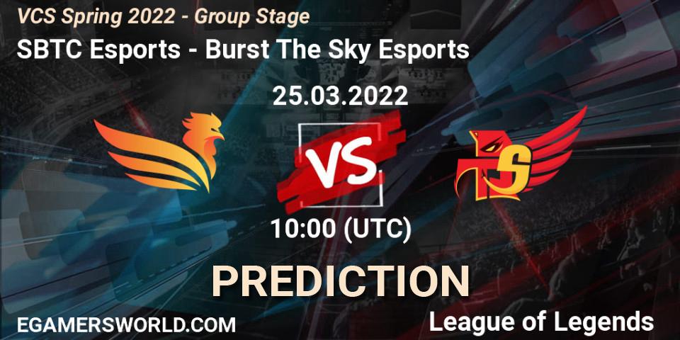 SBTC Esports - Burst The Sky Esports: прогноз. 25.03.22, LoL, VCS Spring 2022 - Group Stage 