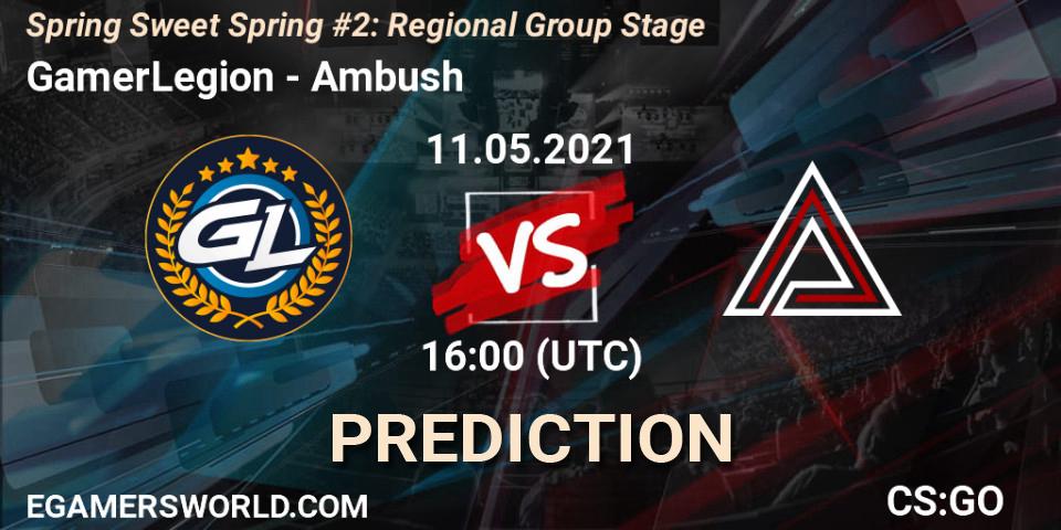 GamerLegion - Ambush: прогноз. 11.05.2021 at 16:00, Counter-Strike (CS2), Spring Sweet Spring #2: Regional Group Stage