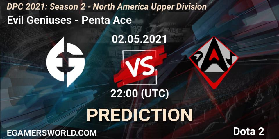 Evil Geniuses - Penta Ace: прогноз. 02.05.2021 at 22:00, Dota 2, DPC 2021: Season 2 - North America Upper Division 