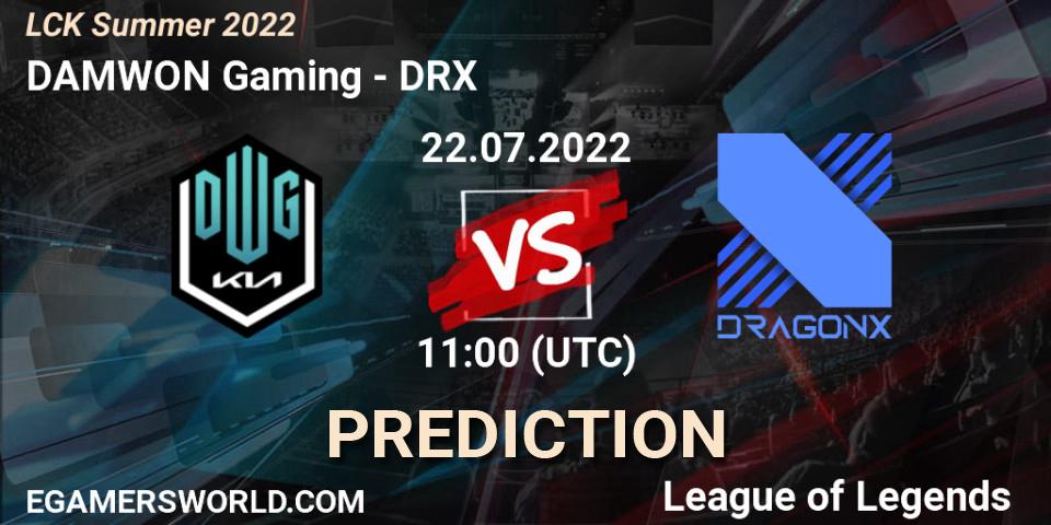 DAMWON Gaming - DRX: прогноз. 22.07.2022 at 11:00, LoL, LCK Summer 2022