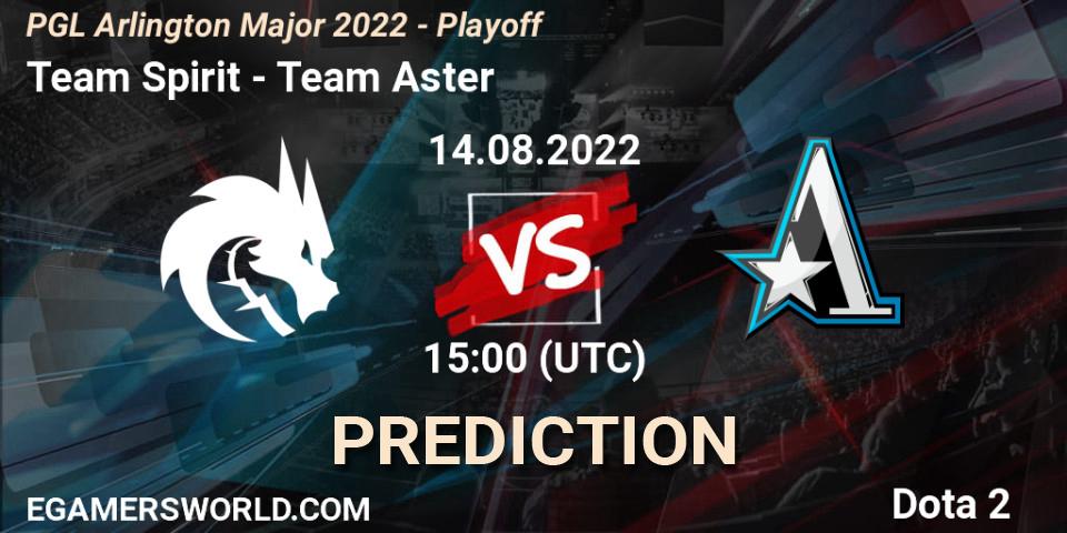 Team Spirit - Team Aster: прогноз. 14.08.22, Dota 2, PGL Arlington Major 2022 - Playoff