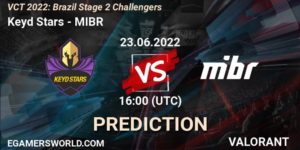 Keyd Stars - MIBR: прогноз. 23.06.2022 at 16:15, VALORANT, VCT 2022: Brazil Stage 2 Challengers