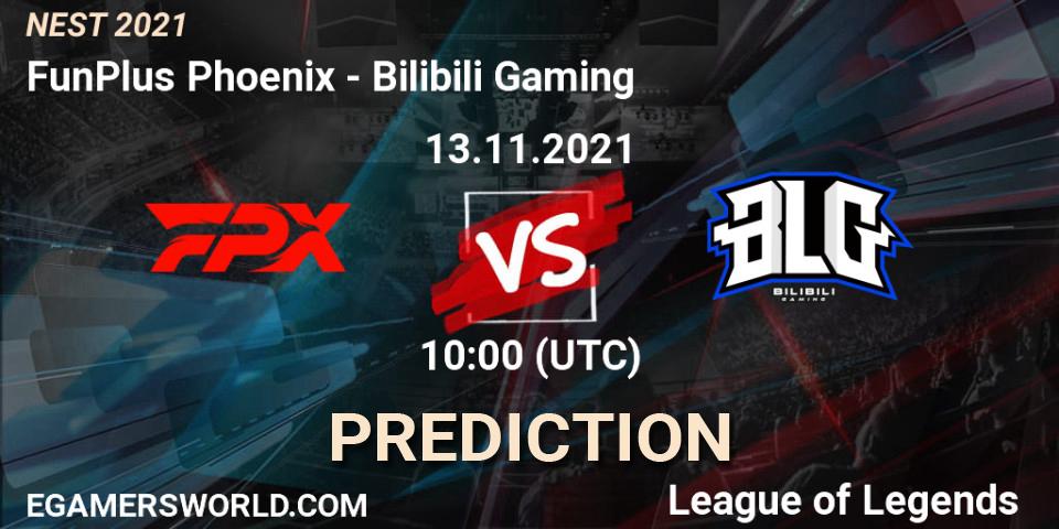 Bilibili Gaming - FunPlus Phoenix: прогноз. 14.11.2021 at 11:00, LoL, NEST 2021