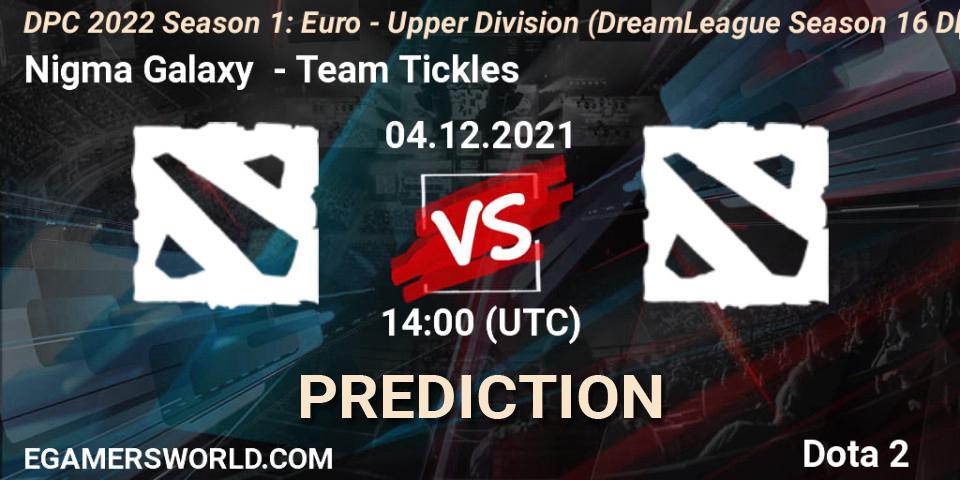 Nigma Galaxy - Team Tickles: прогноз. 04.12.2021 at 13:54, Dota 2, DPC 2022 Season 1: Euro - Upper Division (DreamLeague Season 16 DPC WEU)