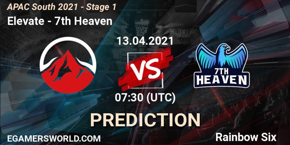 Elevate - 7th Heaven: прогноз. 13.04.2021 at 07:30, Rainbow Six, APAC South 2021 - Stage 1