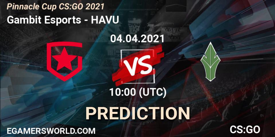 Gambit Esports - HAVU: прогноз. 04.04.21, CS2 (CS:GO), Pinnacle Cup #1