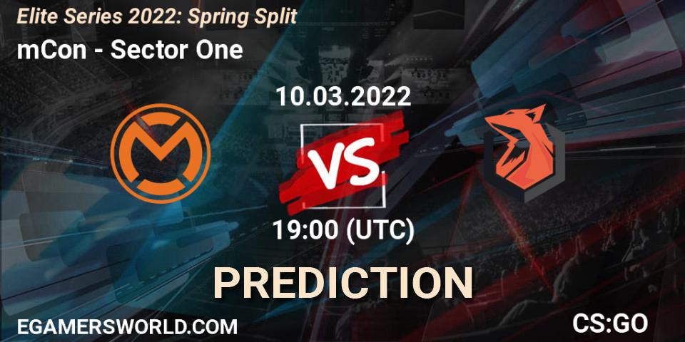 mCon - Sector One: прогноз. 10.03.2022 at 19:00, Counter-Strike (CS2), Elite Series 2022: Spring Split