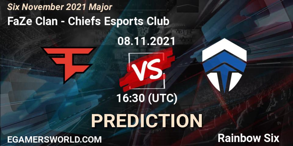 Chiefs Esports Club - FaZe Clan: прогноз. 10.11.2021 at 10:30, Rainbow Six, Six Sweden Major 2021