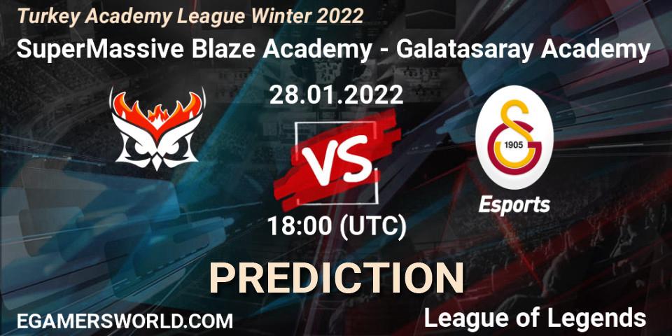SuperMassive Blaze Academy - Galatasaray Academy: прогноз. 28.01.2022 at 18:00, LoL, Turkey Academy League Winter 2022
