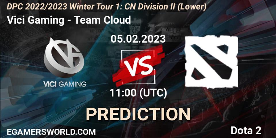 Vici Gaming - Team Cloud: прогноз. 05.02.23, Dota 2, DPC 2022/2023 Winter Tour 1: CN Division II (Lower)