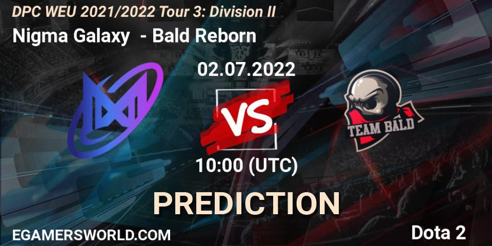 Nigma Galaxy - Bald Reborn: прогноз. 02.07.22, Dota 2, DPC WEU 2021/2022 Tour 3: Division II