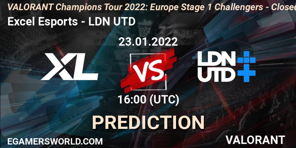 Excel Esports - LDN UTD: прогноз. 23.01.2022 at 16:00, VALORANT, VCT 2022: Europe Stage 1 Challengers - Closed Qualifier 2