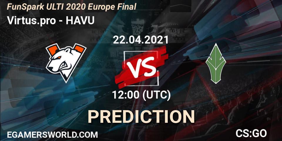 Virtus.pro - HAVU: прогноз. 22.04.21, CS2 (CS:GO), Funspark ULTI 2020 Finals